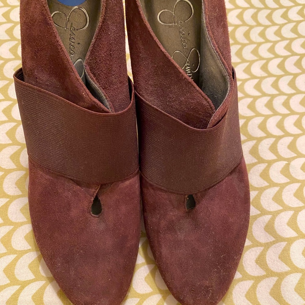 Jessica Simpson sexy purple/grey suede high heels